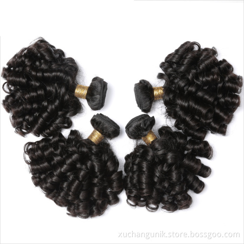 Uniky 9a 100g Brazilian Weaving Remy Human Hair Bundle for Women Weave Hair Extension Weft Natural Black Bouncy Curly Curl FUMI